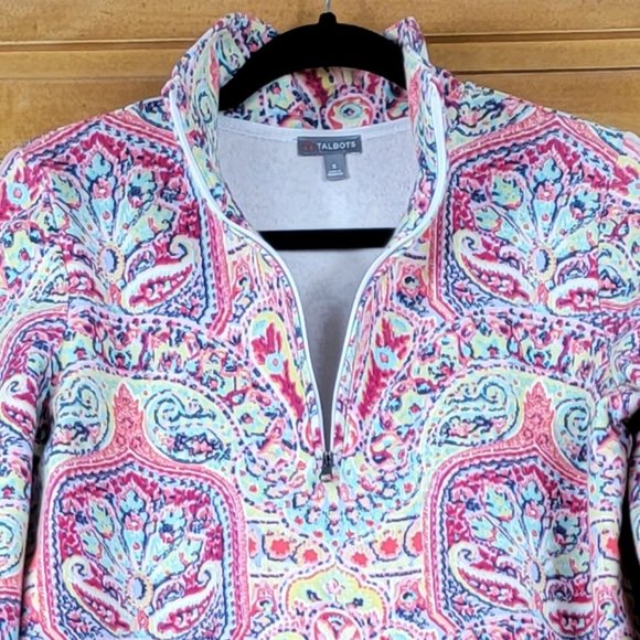 Talbots Tops - T by Talbots French Terry Quarter Zip Pullover - S